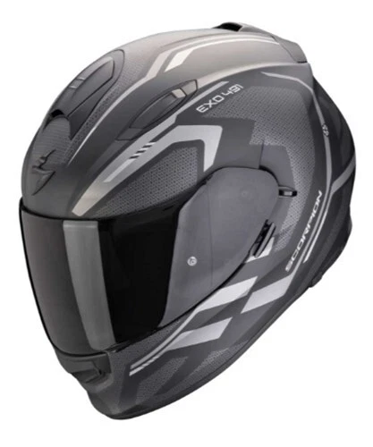 Casco Integrale Scorpion EXO-491 Kripta (Nero Opaco/Argento) Taglia: XL (61) - Immagine 1 di 1
