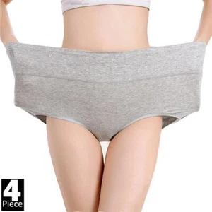 High Waist Underwears Cotton Panties - Women Body Slimming Underwear 4pcs/lot - Picture 1 of 29