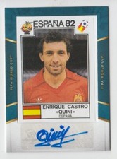 2018-19 Panini Treble World Cup Sticker Signatures Auto Card : Quini A13