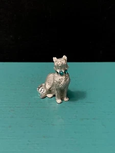 Obras Maestras MWFP Peltre Gatito Gatito Gato Esmeralda Verde Joya Collar Arte Estatuilla - Imagen 1 de 15