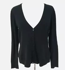 Cárdigan SPENSE Suéter L/S Negro Cuello en V Mezcla Viscosa/Nailon Para Mujer M Nuevo Sin Etiquetas $60 - Imagen 1 de 9