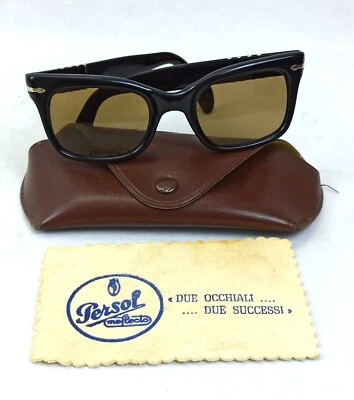 ÚNICAS GAFAS DE SOL NEGRAS PERSOL RATTI MARCO ART DECO VINTAGE ITALIA AÑOS 60 ¡TODOS LOS DÍAS! Foto 1 de 4