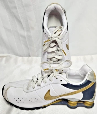 Nike Y2K 2009 Mujer SHOX 343907 -171 QS2 Blanco Oro Plata Zapatos para Correr 8.5 Foto 1 de 4