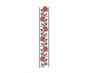 Flowers Machine Embroidery designs. Border roses pattern. - Picture 1 of 8