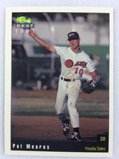 1991 Visalia Oaks-Classic BEST Minor League Baseball Card-Pat Meares