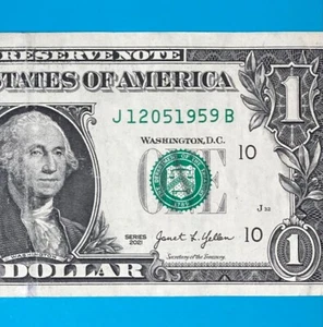 December 5, 1959 / 12 May 1959 (J 12051959 B) BIRTHDAY Note $1 One Dollar Bill - Picture 1 of 4
