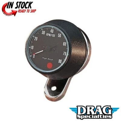 Tacómetro Drag Specialties DS-243941 negro 8000 RPM Foto 1 de 3