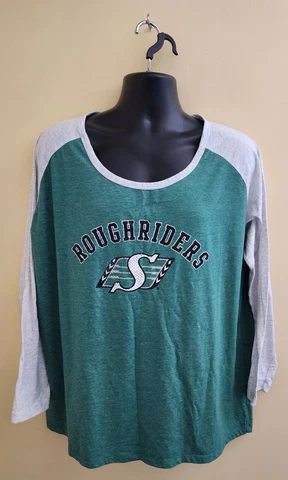 Saskatchewan Rough Riders Klutch CFL Football Shirt Gently Used Size Women's 4X Cover