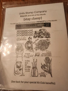 Mar-2018- KIT OF THE MONTH UNITY STAMP COMPANY- Stay Classy RS-53 - Picture 1 of 1