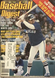 Baseball Digest Jul 1981 Carlton Fisk White Sox Graig Nettles NYY Bob Horner Atl - Foto 1 di 12