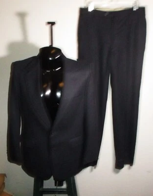 38R BILL BLASS Blue Gray 100% Wool 2 Pc Suit Men's Size 38 R, 33X31 - Image 1 of 4