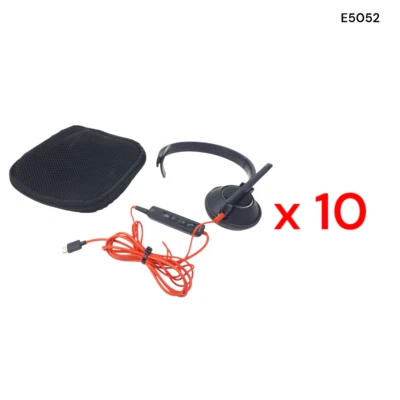 Plantronics C5210T Mono Headset W/ Detachable C5210 USB-C W/Bag Lot of 10 E5052 - Image 1 of 4