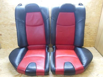 2003 2008 JDM MAZDA RX8 SE3P 4PIECE REAR RED BLACK SEAT SET RARE ITEM OEM - Image 1 of 4