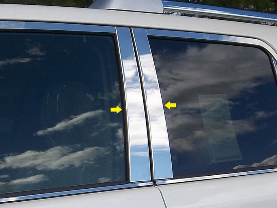 (FOR) 2010-2018 TOYOTA 4RUNNER * 4 Piece Stainless Steel Pillar Post Trim — 第 1/1 张图片