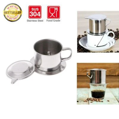 New Stainless Steel Vietnamese Coffee Drip Filter Infuser Coffee Maker 50mL - Image 1 of 4