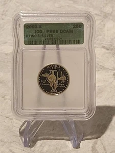 2003 s silver proof Illinois statehood quarter ICG-PR 69 DCAM - Picture 1 of 2