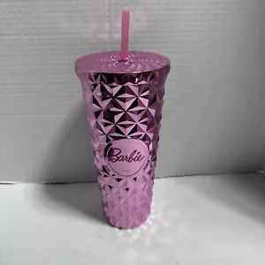 Zak Designs Barbie 24oz Double Wall Fractal Tumbler Pink - Picture 1 of 5