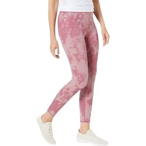 Susan Graver SG Sport Reg Printed Contour Knit Crop Leggings 2X Dusty Rose NEW - Picture 1 of 8