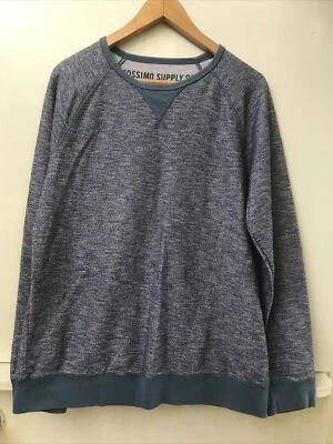 Mossimo Supply Co Hombres Azul Mangas Largas Pullover Azul Jaspeado Sudadera Talla L Foto 1 de 3