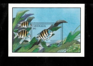 Grenada 1990 - Fish - Souvenir Stamp Sheet - Scott #1876 - MNH - Picture 1 of 1