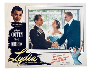 Lydia 1941 Vtg Lobby Card Movie Theater Home Decor Merle Oberon Joseph Cotton - Picture 1 of 3