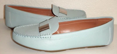 Mocasines planos sin cordones para mujer CALVIN KLEIN azul claro plateados talla 10 Foto 1 de 4