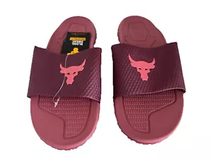Under Armour Project The Rock SL 2.0 Dark Maroon Sandal Slides Men US 11 EU 45 - Picture 1 of 6