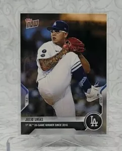2021 TOPPS NOW # 893 JULIO URIAS 1st NL 20 Game Winner Los Angeles Dodgers - Picture 1 of 2
