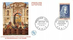 Envelope FDC France Tricentennial Of The Maxims Of La Rochefoucauld 1965 Pais - Picture 1 of 1