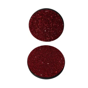 2 pcs Red Diamond Rubber Auto Car Coaster for Cup Holders New Sealed - Bild 1 von 1