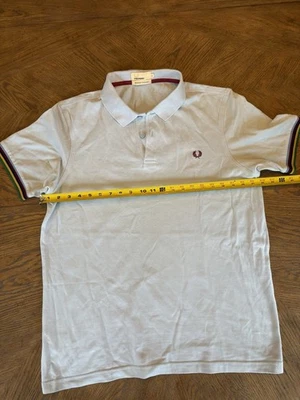 Fred Perry Bradley Wiggins Short Sleeve Polo Light Blue With Sleeve Accents XL - Image 1 of 4