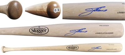 Bate de béisbol Indios Jim Thome firmado rubio Louisville Slugger testigo BAS Foto 1 de 4