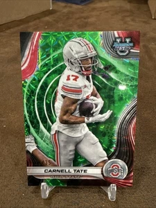 2024 Bowman's Best University Carnell Tate #47 (RC) /35 verde geometrico - Foto 1 di 2