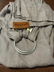 WildBird Wild Bird Ring Sling Baby Carrier Wrap 100% Linen Gray - Picture 1 of 4