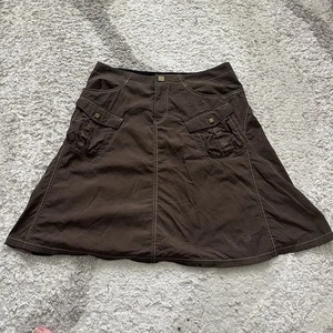 Mountain Hardwear Womens Skirt Size 4 Brown Cargo Style Hiking W/ Pockets - Picture 1 of 5