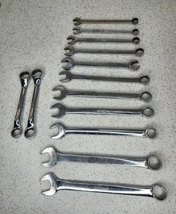 Juego de llaves combinadas Snap-On OEX14-24 SAE 11 piezas y 2 piezas llaves de caja doble desplazadas - Imagen 1 de 23