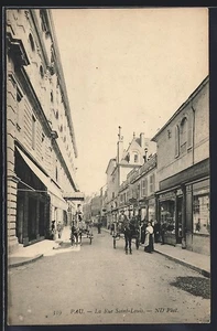 AK Pau, La Rue Saint-Louis  - Bild 1 von 2