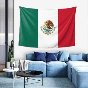 COWDIY Wall Decoration Tapestry - 40.2L" x 40W", Mexican Flag - Picture 1 of 7