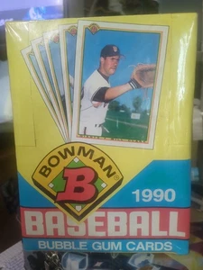 1990 BOWMAN Baseball Wax Sealed Box 36 Packs UNOPENED Sosa, Thomas Rookie RC - Picture 1 of 2