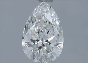 Cert. GIA 1.02 Carat Pear Cut Natural Mined Diamond Loose H color SI2 clarity - Picture 1 of 2