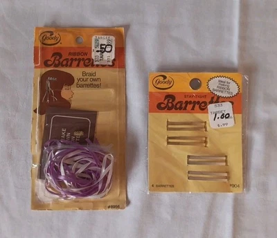 Paquete de 4 pasadores apretados Goody Stay de colección más cinta nuevo objetivo 1975 Foto 1 de 4