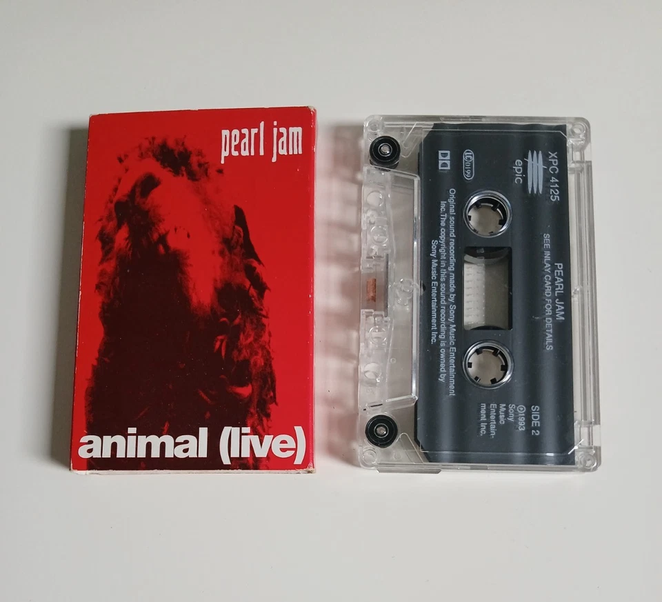PEARL JAM ANIMAL (LIVE) CASSETTE TAPE SINGLE EPIC SONY UK 1993 - Image 1 of 1