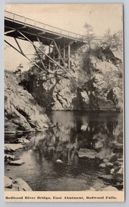 Postal 1914 Redwood River Bridge East Pilar en Redwood Falls, MN. - Imagen 1 de 2