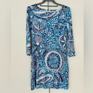 Lilly Pulitzer Sophie Dress Blue Sandollar print size XS - Picture 1 of 4