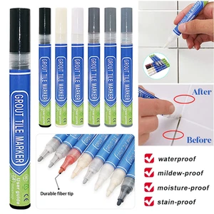 1-3PCS Grout Pen White Paint Marker Reviver with Replacement Pen for Bathroom UK - Picture 1 of 17