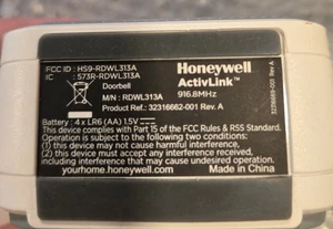 Honeywell RDWL313A Doorbell Portable Wireless Doorbell & Push Button Tested - Picture 1 of 3