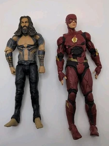 Justice League The Flash 6" action figure Mattel Toys lotto sfuso di 2 e Aquaman - Foto 1 di 13