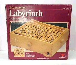 Labyrinth Wooden Board Game by Cardinal with Ball & Box Premier Edition - Picture 1 of 11