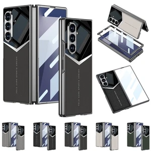 Funda de teléfono de cuero enchapada delgada plegable 7 para Samsung Galaxy Z con protector de pantalla - Imagen 1 de 14