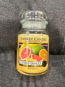 Yankee Candle Citrus Tango Grapefruit Yellow 22 oz. Large Single Wick Jar! - Picture 1 of 5